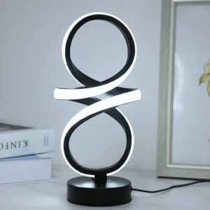 Creative spiral LED table lamp, adjustable in 3 colors, USB power supply, suitable for home bedrooms, offices, and study rooms