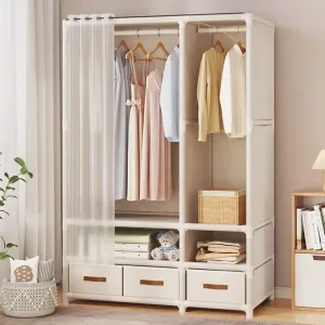 Wardrobe for HomeUse Bedroom Simple and LargeCapacityFabric Cabinet Sturdy and DurableDust-proof Storage Wardrobe Organizer Rack