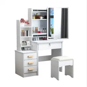 Dressing Table Small Apartment Dresser Modern Makeup Mirror Storage Cabinet