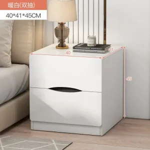 Bedside Table Simple Modern White Bedroom Large Storage Cabinet Economical Simple Bedside Cabinet Shelf