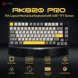 Pro Gaming Mechanical Keyboard Bluetooth 5.1/Wireless/C-Wired Customized Keyboard with Knob Hot Swapping Gasket