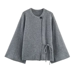Winter New Product Lazy Style Retro Kimono Style Knitted Open Sleeve Coat cardigan Coat for Women