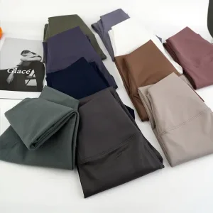 Nylon Fitness Yoga Pants Sexy Leggings Sports Winter Warm Women High Waist Pocket Elastic Workout Running Gym Clothing