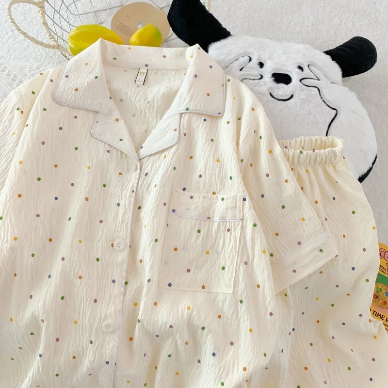 Y color dots [short sleeves + shorts]